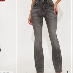 Fashion Nova High Rise Charcoal Jeans